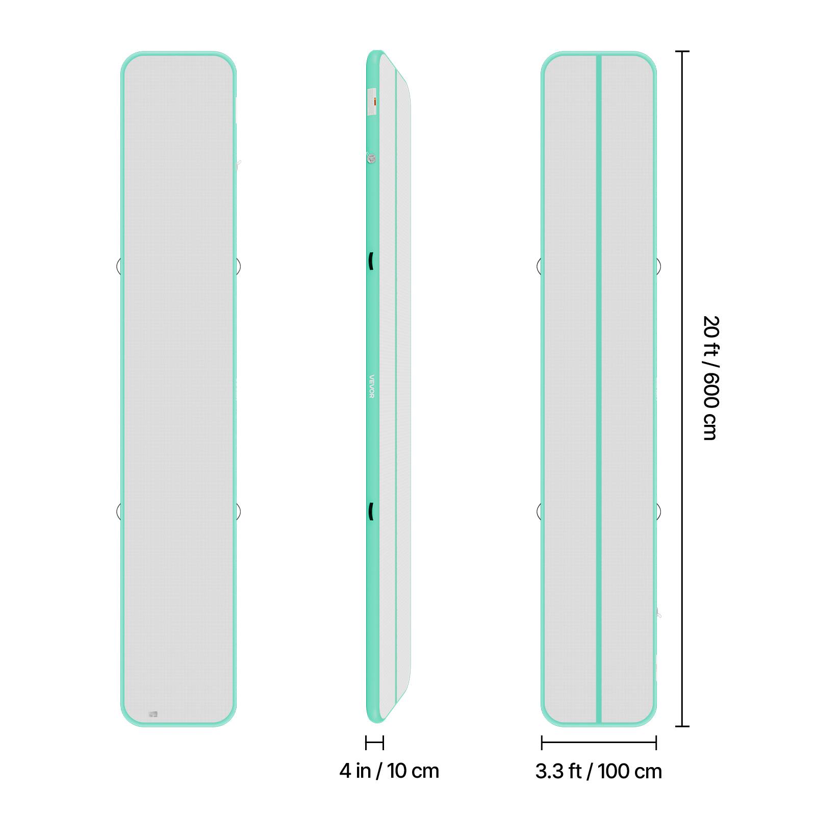 VEVOR 20 ft / 600 cm  
H 4 in / 10 cm  
3.3 ft / 100 cm