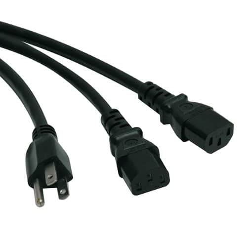 Tripp Lite - 6ft Power Cord Y Splitter Cable 5-15P to 2xC13 10A 18AWG 6'