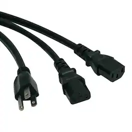 Tripp Lite - 6ft Power Cord Y Splitter Cable 5-15P to 2xC13 10A 18AWG 6'