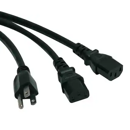 Front. Tripp Lite - 6ft Power Cord Y Splitter Cable 5-15P to 2xC13 10A 18AWG 6'.