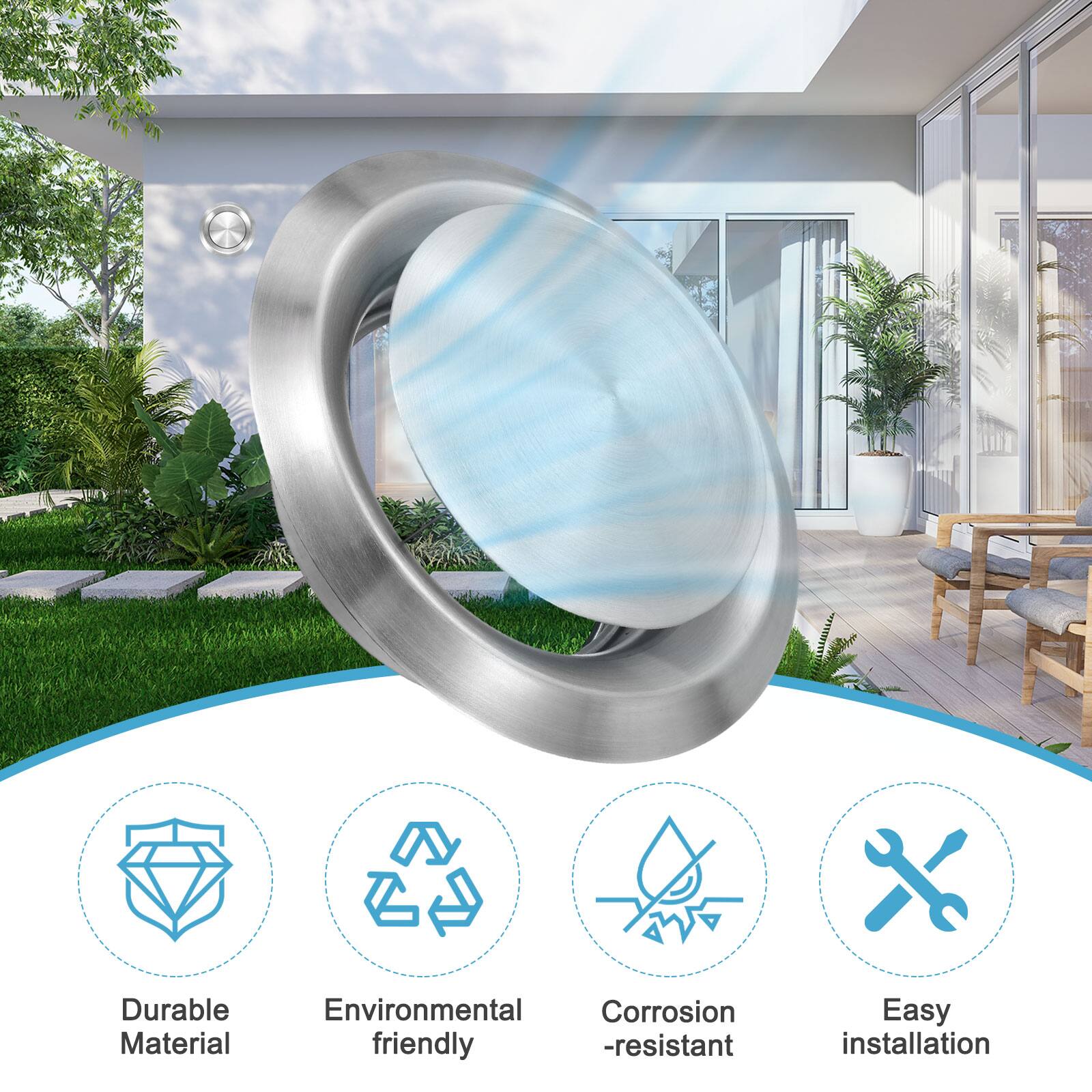 Durable Material  
Environmental friendly  
Corrosion resistant  
Easy installation