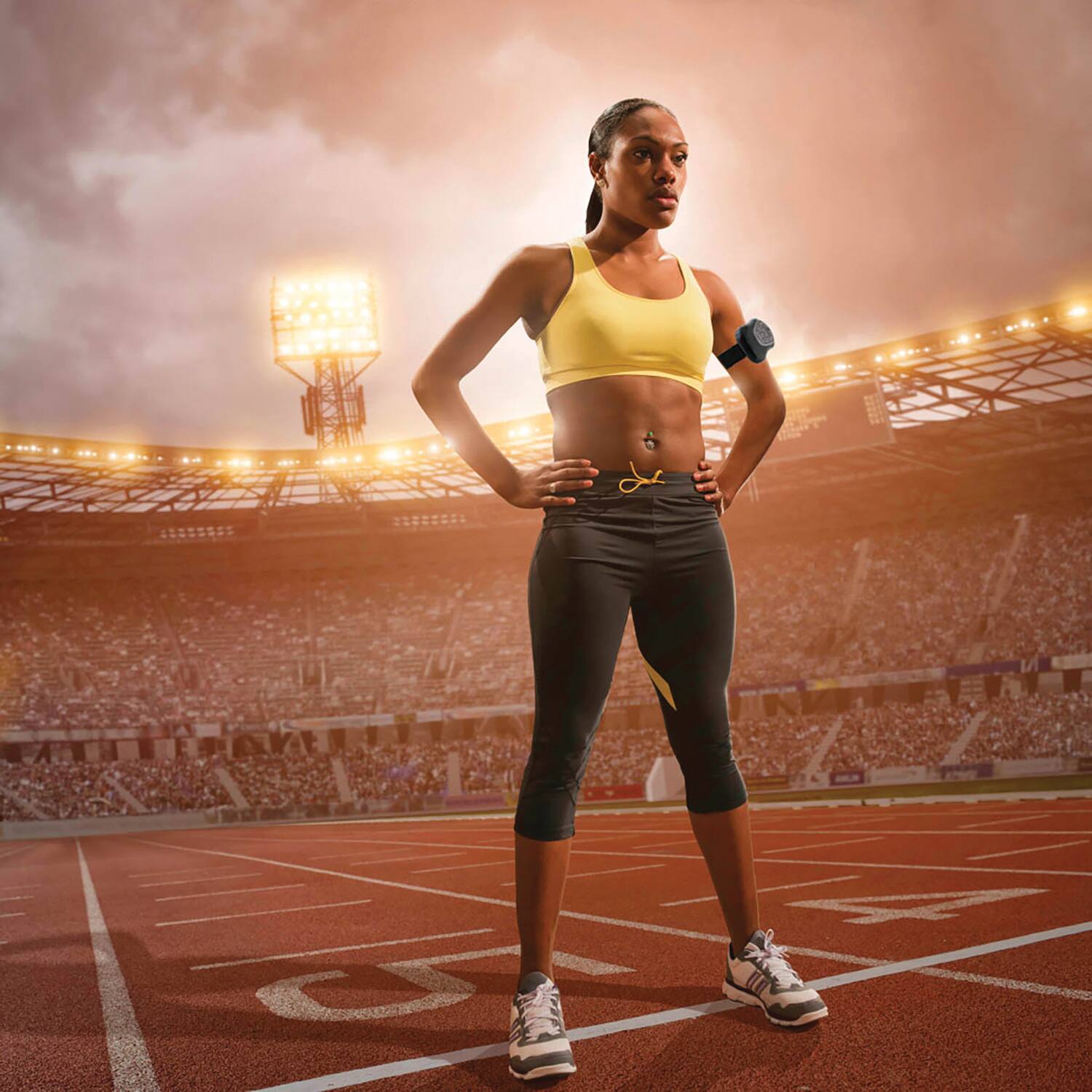 Alt View 5. GPX - Portable AM/FM Armband Radio R300S with Earbud Headphones - Black.