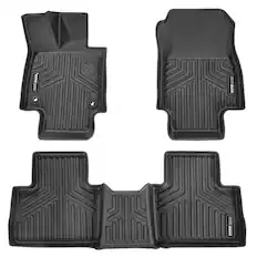 Front. VEVOR - Automotive Floor Mats, Fits for Toyota RAV4 (Not for Hybrid or Prime) 2019-2024, 3 pcs Front and 2nd Row Liners - Black.