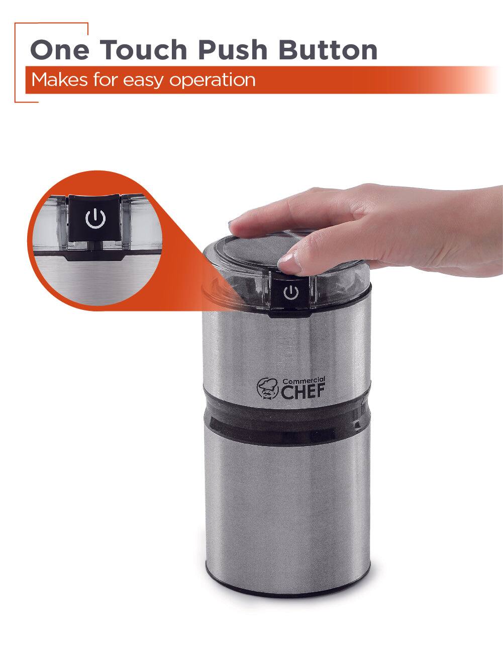 One Touch Push Button Makes for easy operation Commercial CHEF