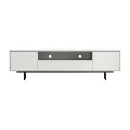 FurniFact - Laminate TV Console with 3 Doors in Modern and Industrial Styles - White