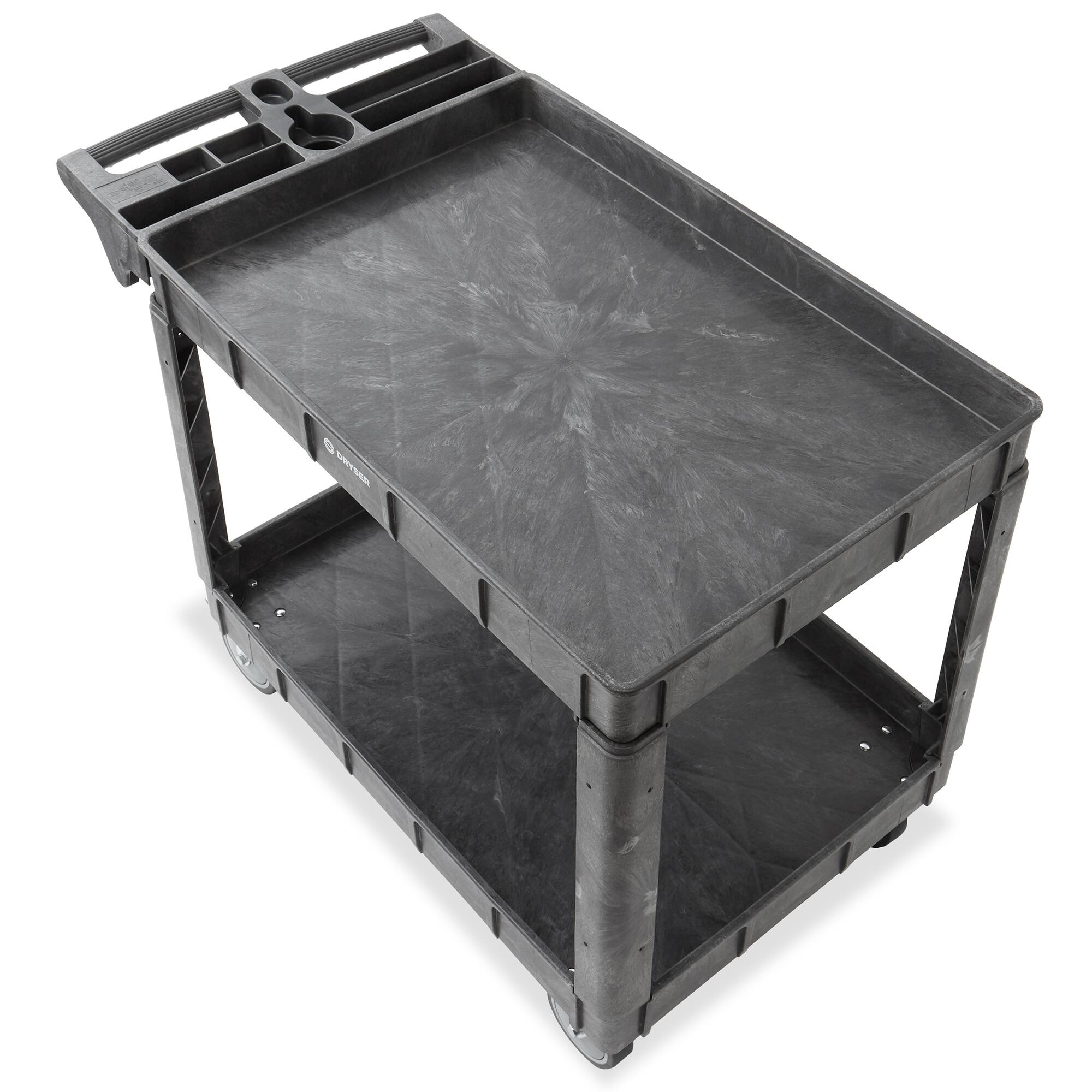 Alt View 1. Dryser - Utility Service Cart with Tiers - 550 -lb Capacity - 5-in Wheels - Black.