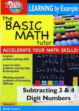 Basic Math Tutor Subtracting 3 & 4 Digit Numbers - DVD