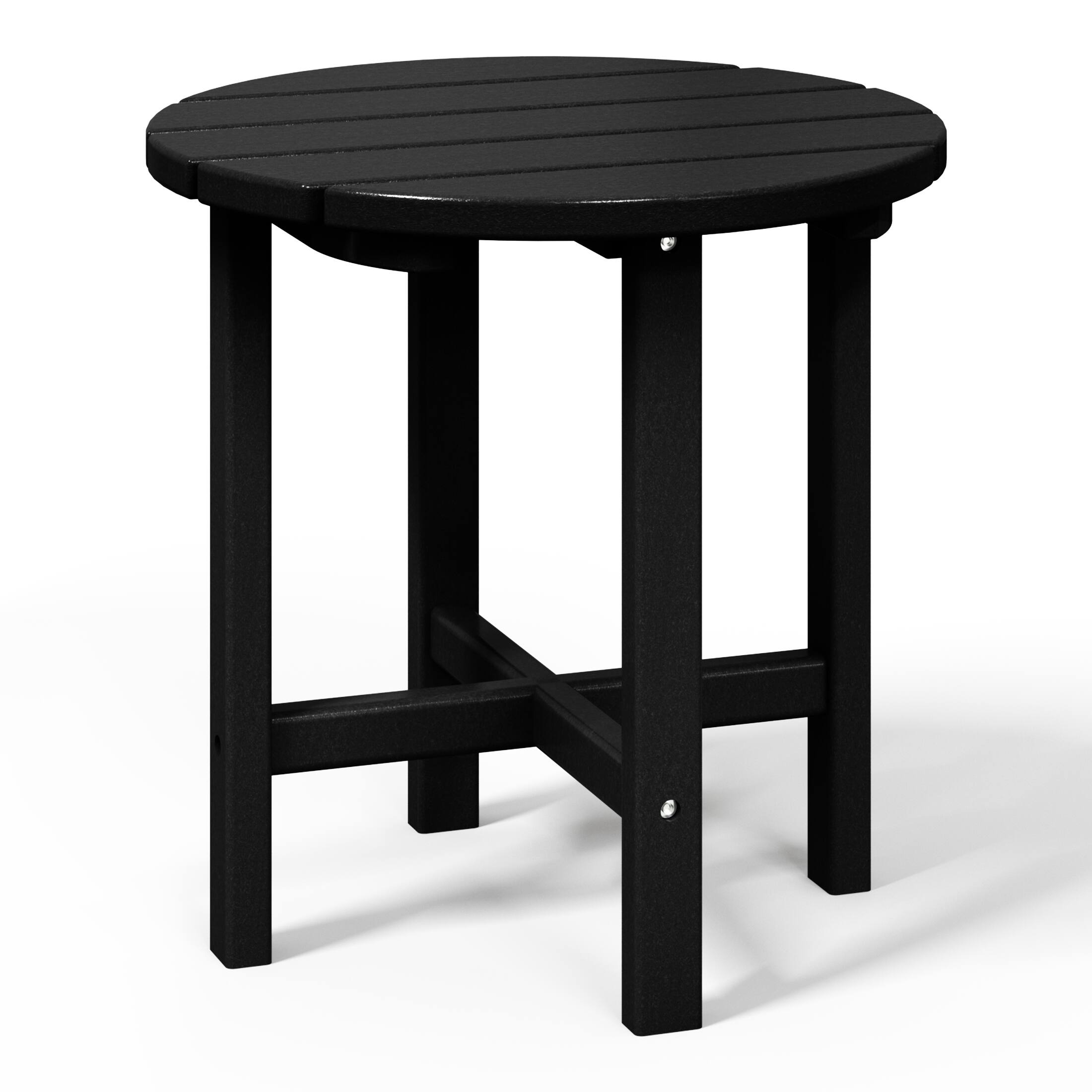 Left. WestinTrends - WestinTrends Dylan Adirondack Round Outdoor Side Table - Black.