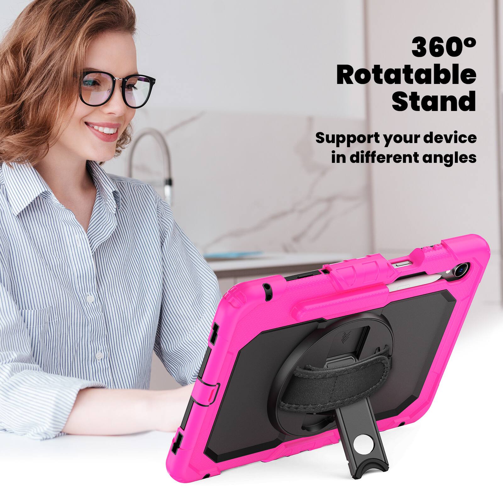 360° Rotatable Stand  
Support your device in different angles