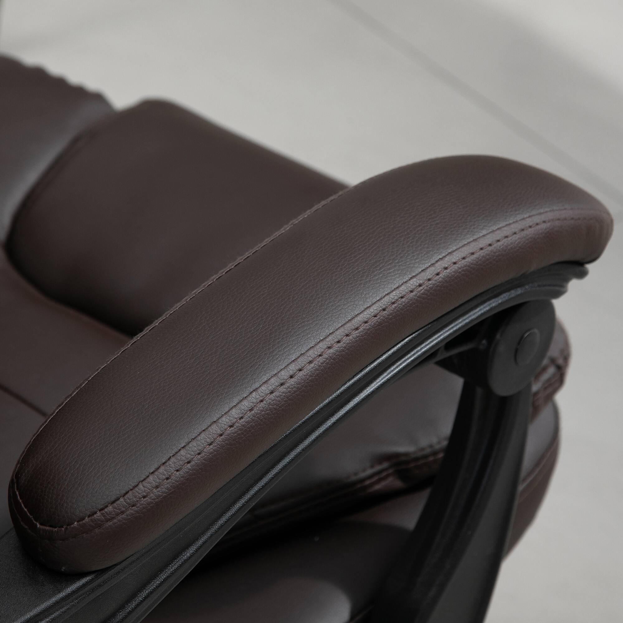Alt View 8. Vinsetto - 7-Point Vibrating Massage Office Chair, High Back Computer Chair with Lumbar Support, Footrest, Reclining Back - Brown.