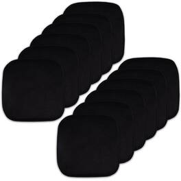 Sweet Home Collection - Honeycomb Memory Foam No Slip Back 16" x 16" Chair Pad Cushion, 12-Pack - Black