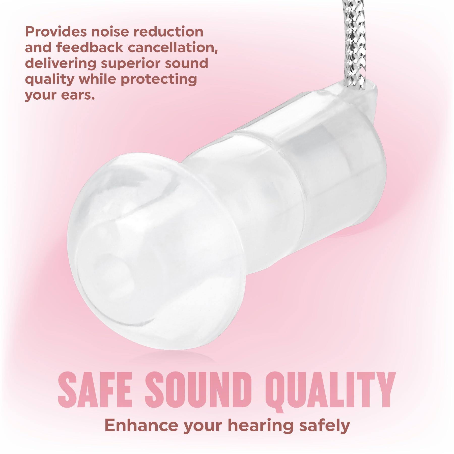 Provides noise reduction and feedback cancellation, delivering superior sound quality while protecting your ears.

SAFE SOUND QUALITY  
Enhance your hearing safely