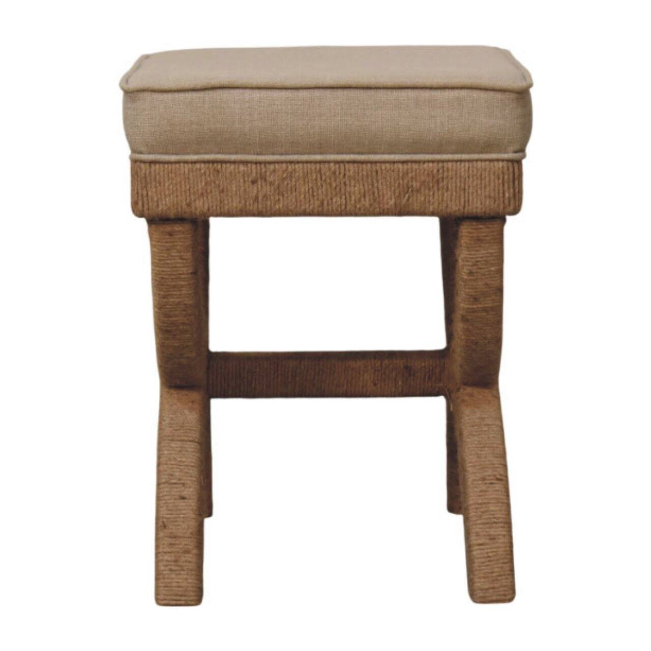 Alt View 4. Artisan Furniture - Artisan Furniture Solid Wood Rattan Arch Bench, Brown - Brown.