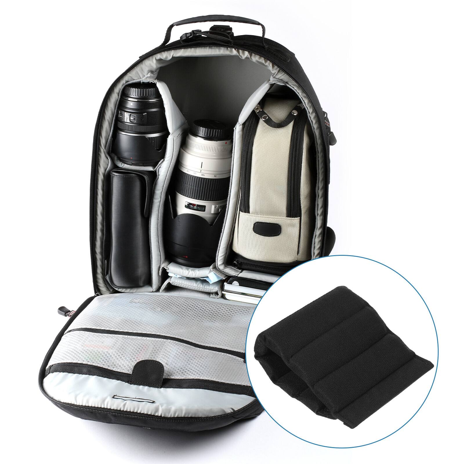 Alt View 5. Unique Bargains - Camera Bag Divider, 4pcs 10"x5" Shockproof Separator Pads for Nikon DSLR Lens Organizer - Black.