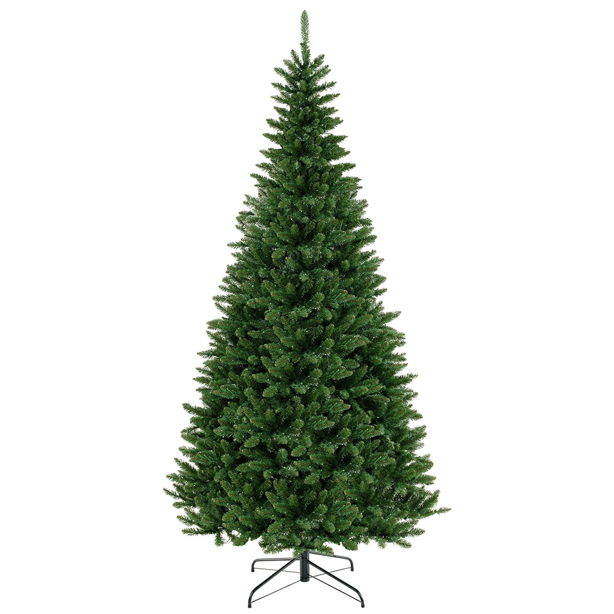 Alt View 9. Costway - Costway 8 FT Pre-Lit Artificial Christmas Tree with 360 Warm White LED Lights Metal Stand - Green.