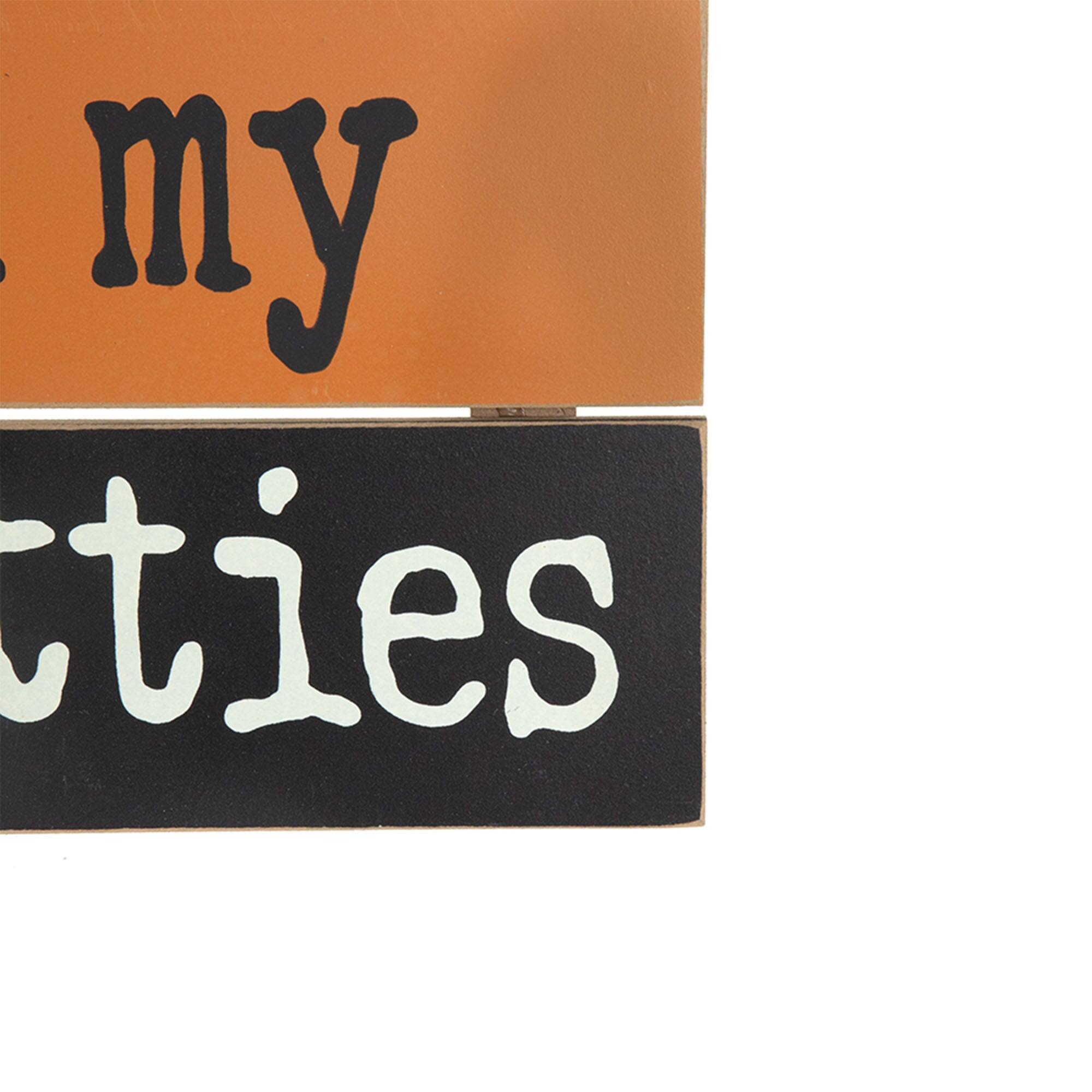 Alt View 7. Boyel Living - Spooky and Fun Come In My Pretties Wall Decor with Hanger Halloween Sign - Black,Orange,White.