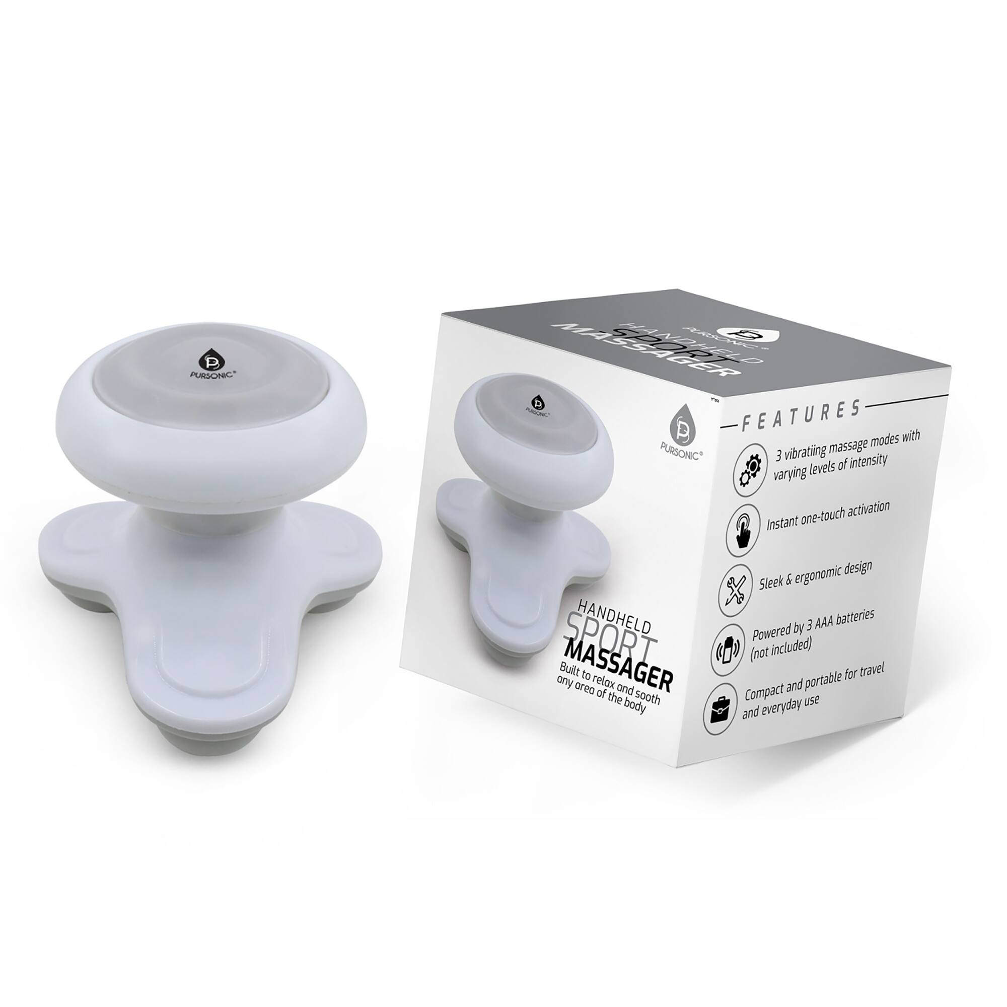 Pursonic - Handheld Electric Sport Massager - White