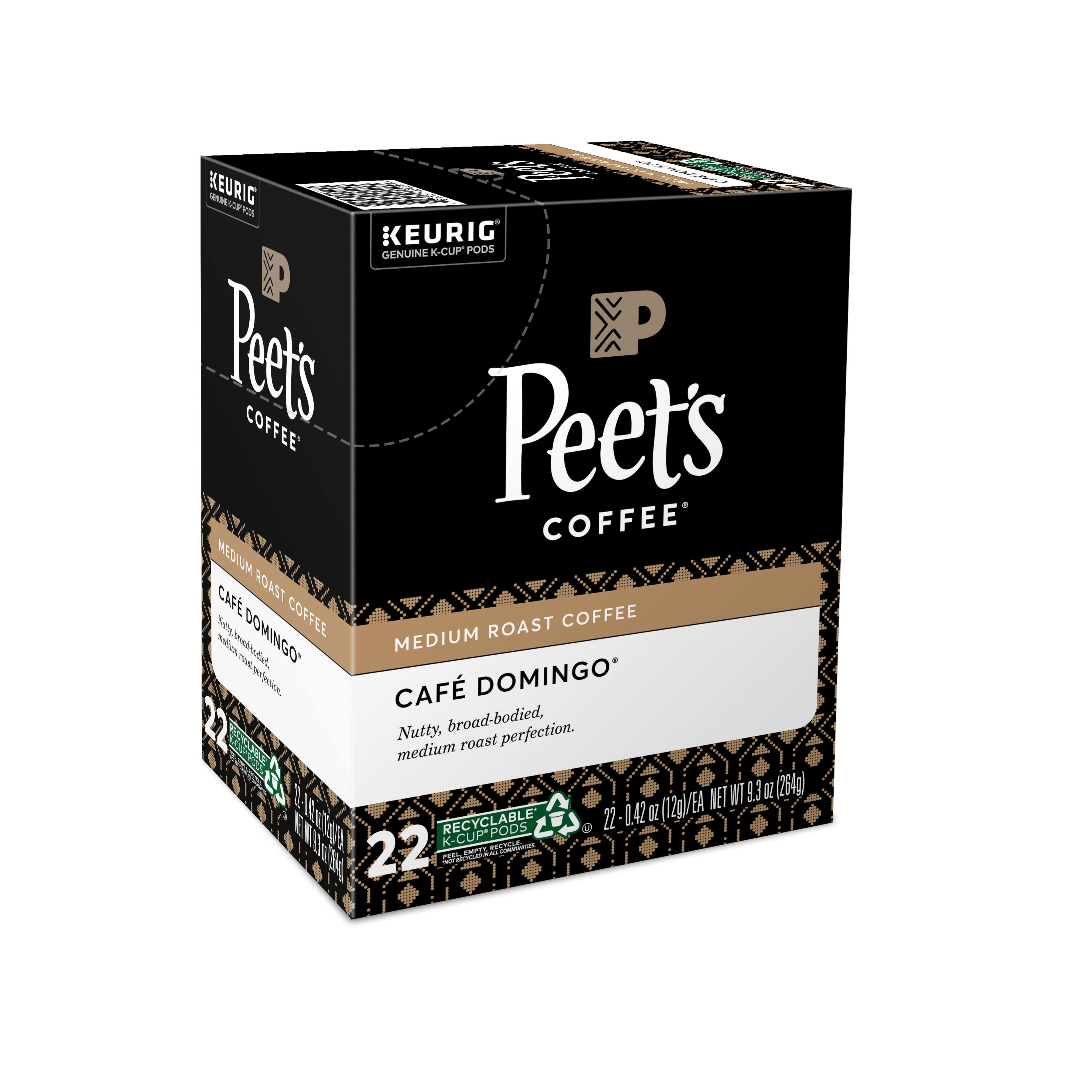 Alt View 14. Peet's Coffee - Peet's Coffee Cafe Domingo, Keurig Single Serve K-Cup Pods, Medium Roast Coffee, 22 Count.