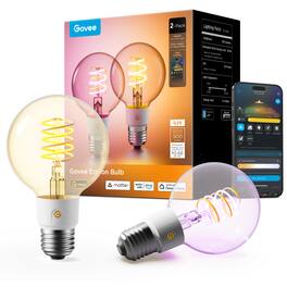 Govee - 500LM RGBWW Smart G25 LED Bulb 2 pack