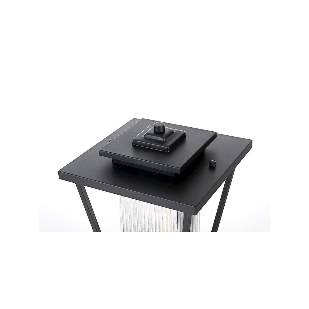 Alt View 2. Elegant Lighting - York 7 inch Outdoor Pendant in Black - Black.