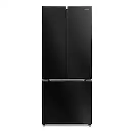COSMO - COS-RFFV183RBK 30 in. Vista Collection 17.5 cu. ft. Counter Depth 3-Door French Door Refrigerator, Freezer Drawer - Matte Black
