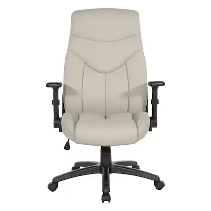 Front. Office Star Products - Exec Bonded Leather Office Chair - Taupe.