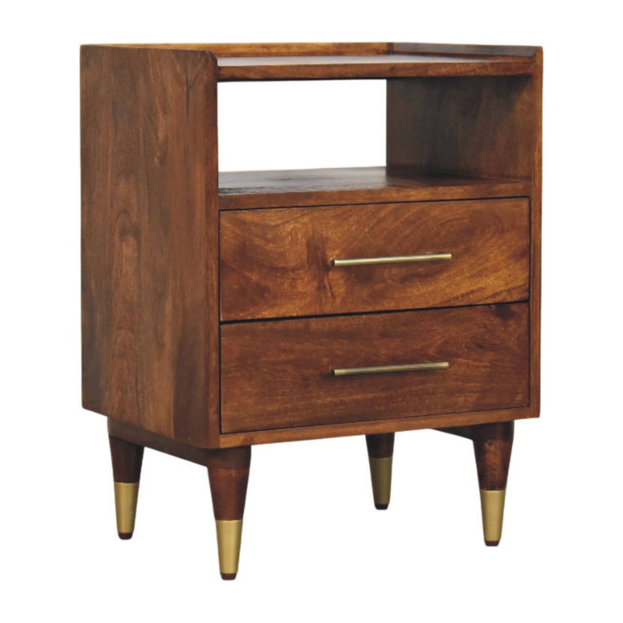 Angle. Artisan Furniture - Artisan Furniture Solid Wood Camden Chestnut Bedside - Brown.