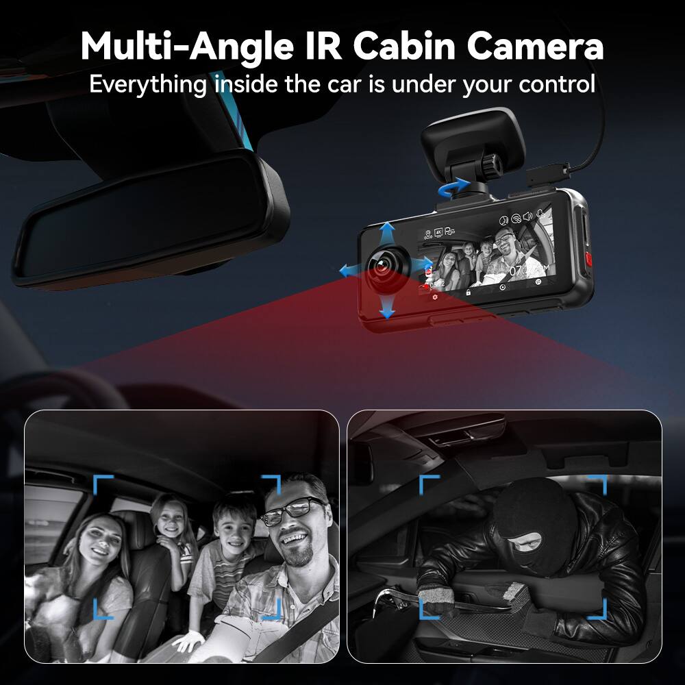 Multi-Angle IR Cabin Camera
Everything inside the car is under your control.