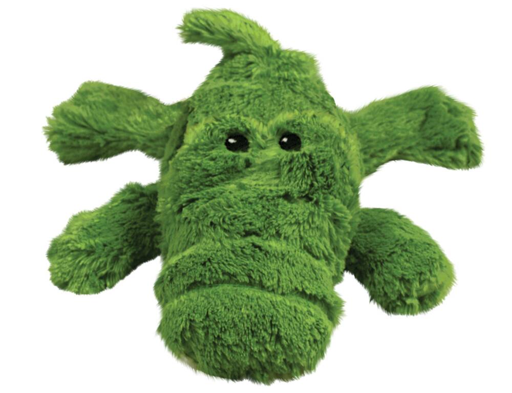 Alt View 1. KONG - Kong Ali Alligator Cozie Plush Dog Toy in Large - Green.