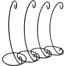 PARKER SLATER - 9 In Iron Ornament Display Stand with Hanging Hook for Christmas Decor - 9in 4 pack
