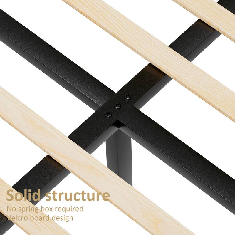 Solid structure  
No spring box required  
Velcro board design