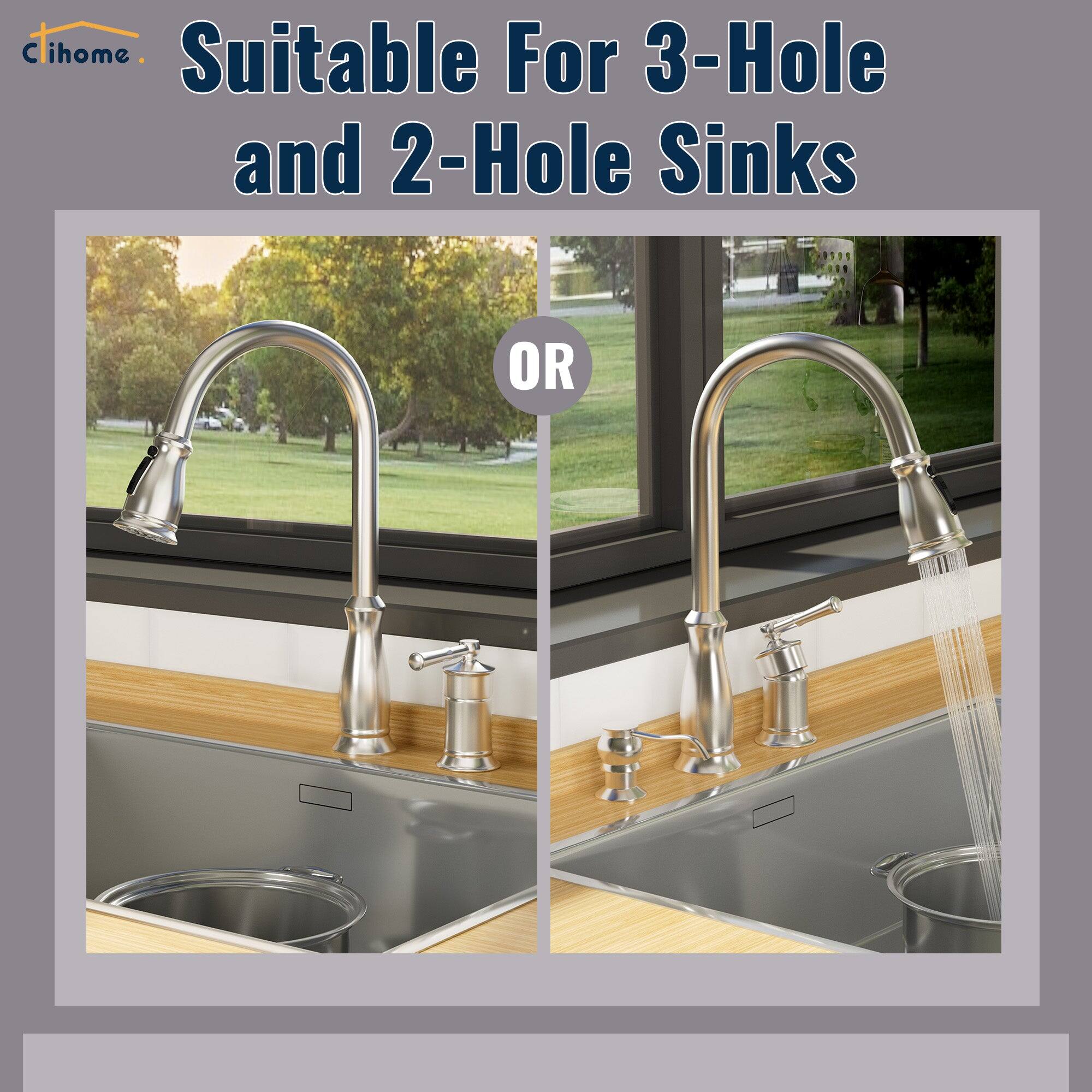 Clihome Suitable For 3-Hole and 2-Hole Sinks OR