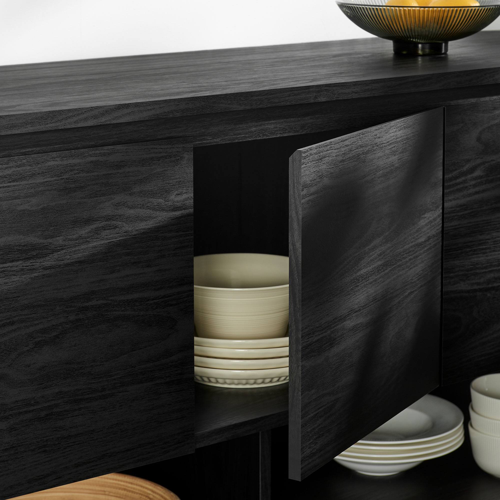 Alt View 2. Modway - Duval 62 Inch Oval Sideboard by Modway - Black.