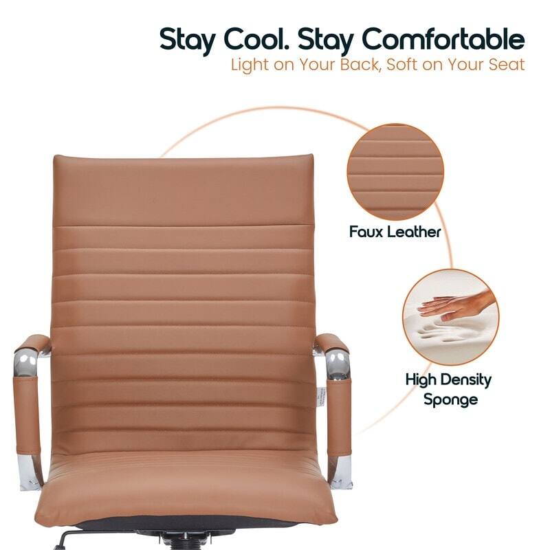 Stay Cool. Stay Comfortable  
Light on Your Back, Soft on Your Seat  

Faux Leather  
High Density Sponge