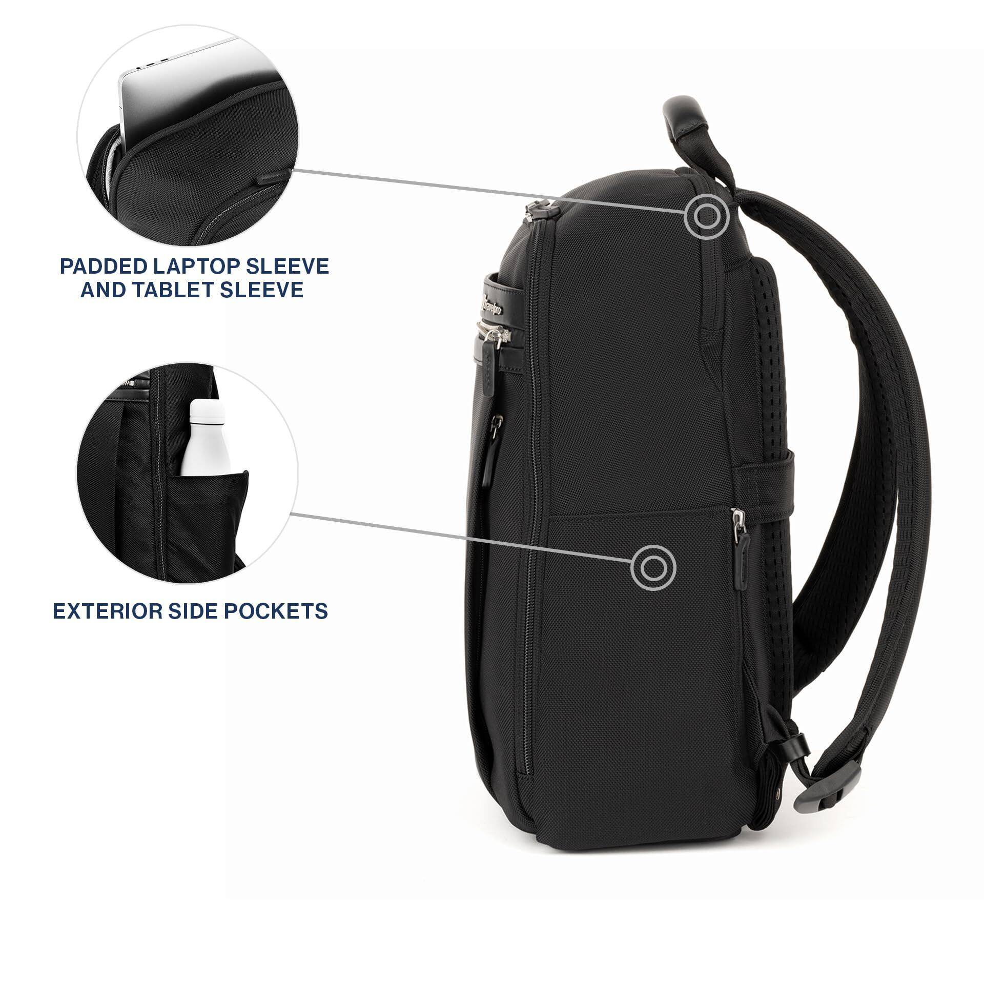 Padded Laptop Sleeve and Tablet Sleeve  
Exterior Side Pockets