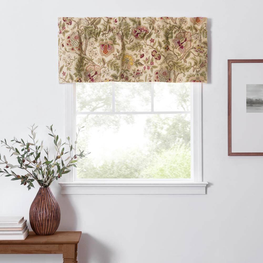 Angle. Ellis Curtain - Ellis Curtain Regency Straight 3" Rod Pocket Valances for Windows 50" x 15" Antique - Antique.