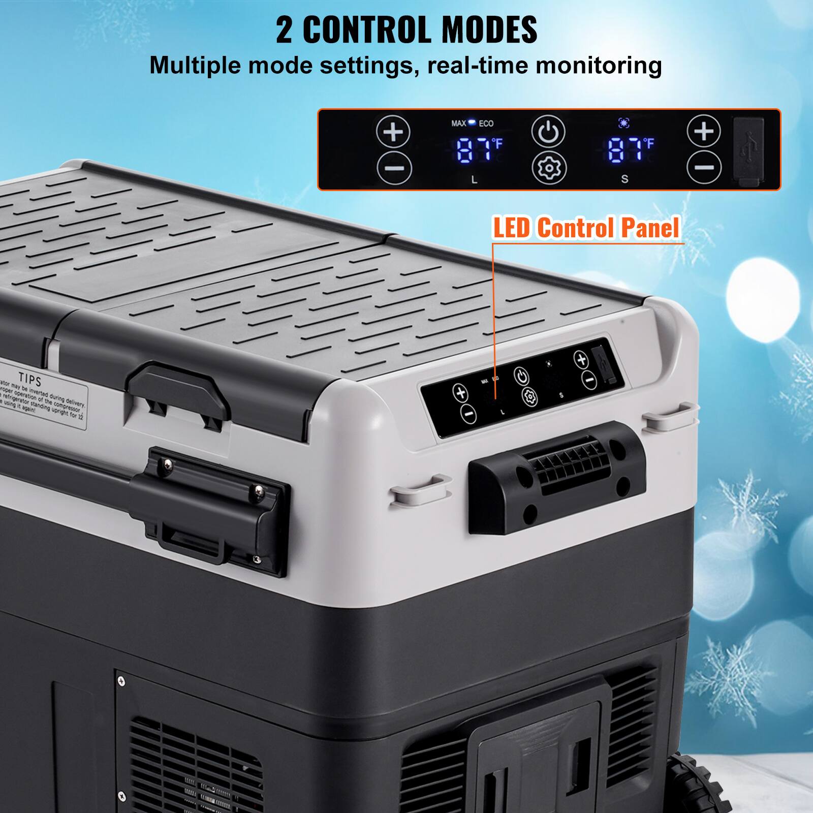 2 CONTROL MODES
Multiple mode settings, real-time monitoring
MAX ECO
F F
L S
LED Control Panel
TIPS