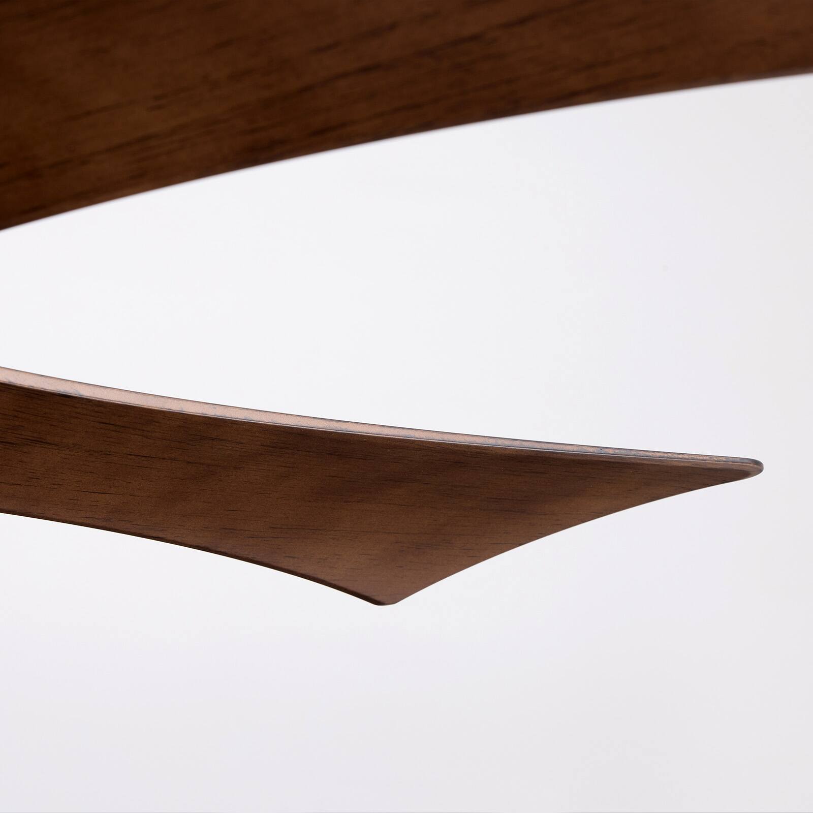 Alt View 9. Siljoy - 52 Inch Retro Wood Grain 5 Blade Ceiling Fan with Light Brushed Nickel Canopy LED Ceiling Fan for Bedroom Living Room - Brown.