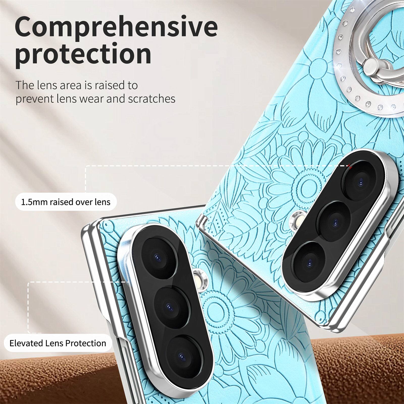 Comprehensive protection  
The lens area is raised to prevent lens wear and scratches  

1.5mm raised over lens  

Elevated Lens Protection