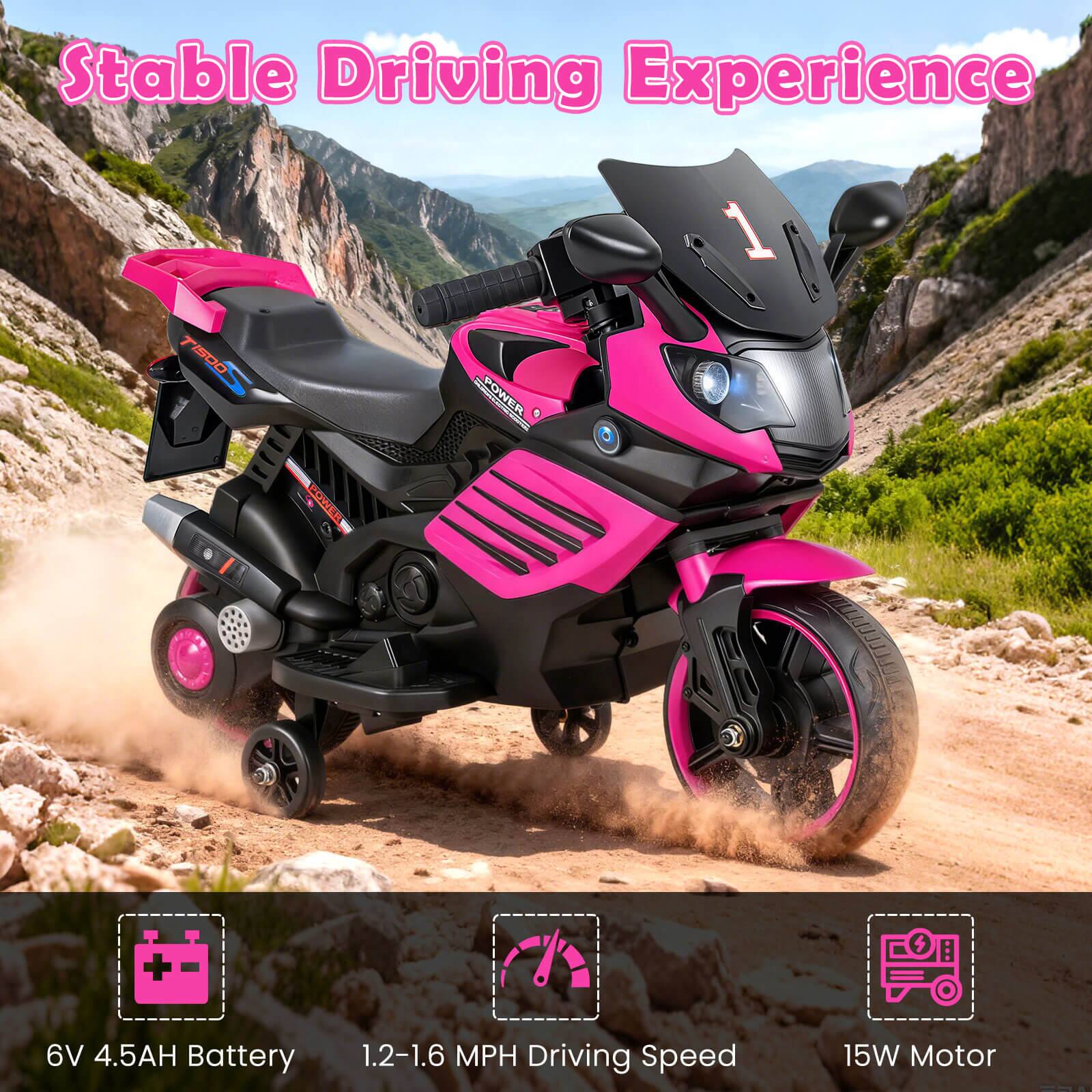 Stable Driving Experience

- 6V 4.5AH Battery
- 1.2-1.6 MPH Driving Speed
- 15W Motor