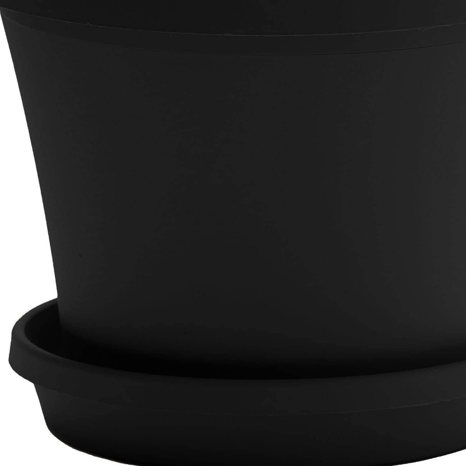 Alt View 5. Bloem - Black 24" - Terra Pot Planter.
