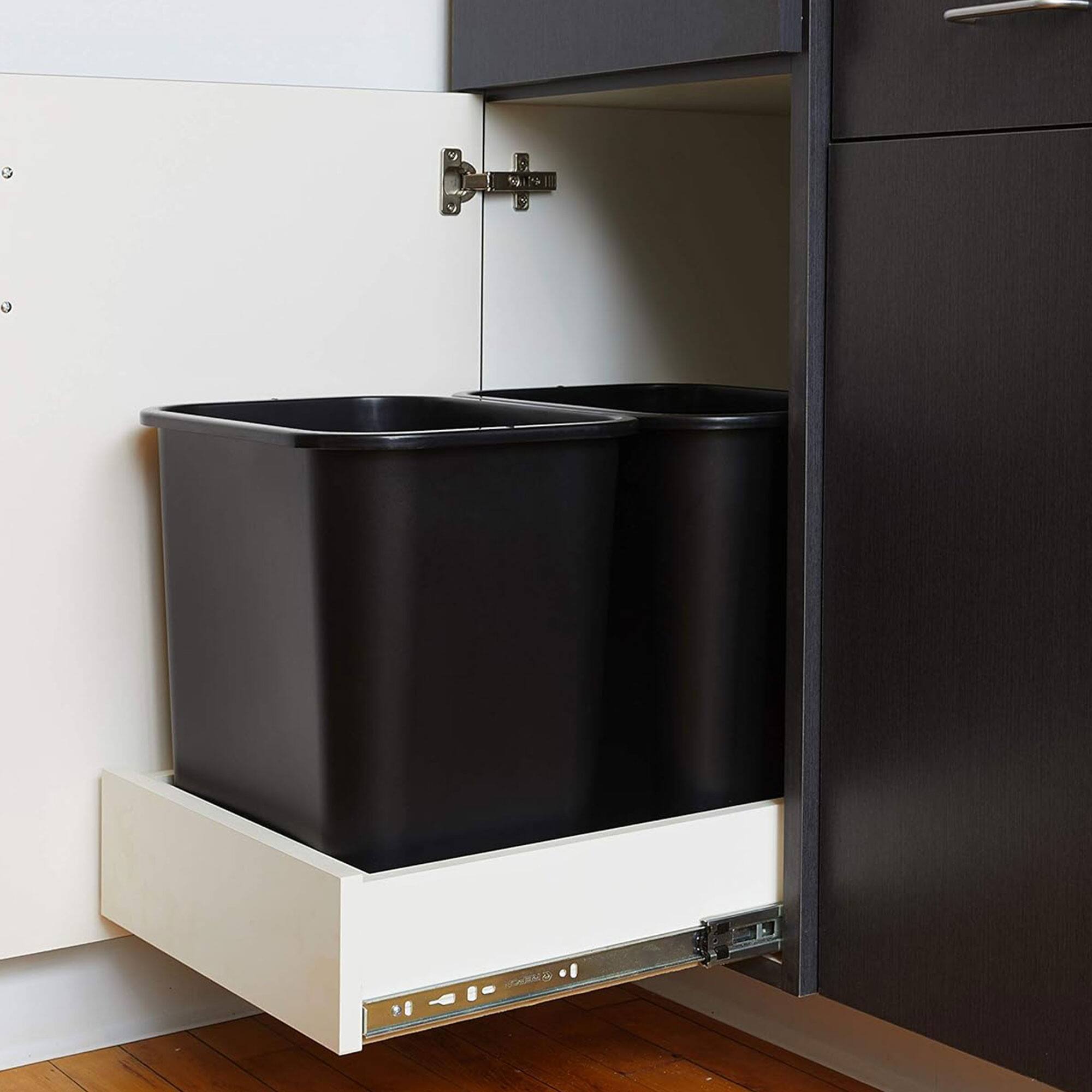 Alt View 10. United Solutions - United Solutions 12 Pack Trash Wastebasket for Commercial and Kitchen, 7 Gallon - Black.