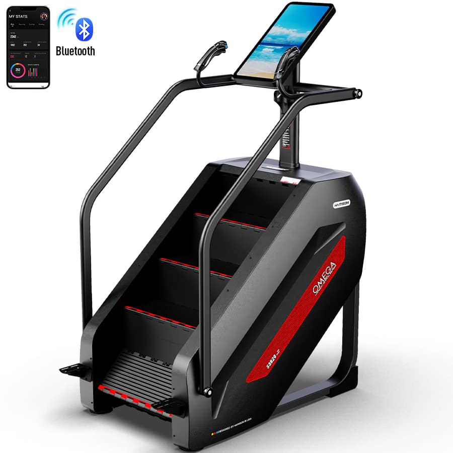 HARISON - Omega S3820 Track Eco Ultimate Commercial Stair Stepper Machine - Black