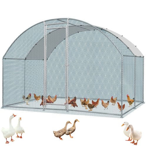 Winado - 10 x 10FT Metal Garden Chicken Coop Run Cage Rabbit Hutch Hen House Enclosure for Garden