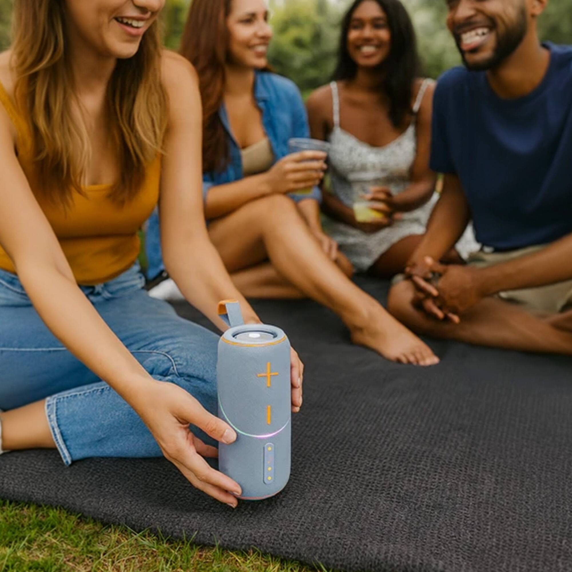 Alt View 1. Max Power - Max Power MPD672 Pulse Xtreme Portable Bluetooth Speaker with Heavy Bass, Blue.