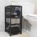 Alt View 14. Mind Reader - Cart with Drawers, Laundry Organizer, Storage, Rolling, Bathroom, Kitchen, Metal Mesh, 11"L x 14"W x 25"H - Black.
