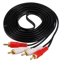 Unique Bargains - RCA Cable, 2 RCA Male to 2 RCA Male, Stereo Audio Video for Amplifier Home Theater - Black
