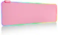 Front. Tilted Nation - Tilted Nation Pink Mouse Pad | RGB Gaming Mouse Pad Pink (Create Your Dream Setup) Large LED Mousepad Mats for Desk - Pink.
