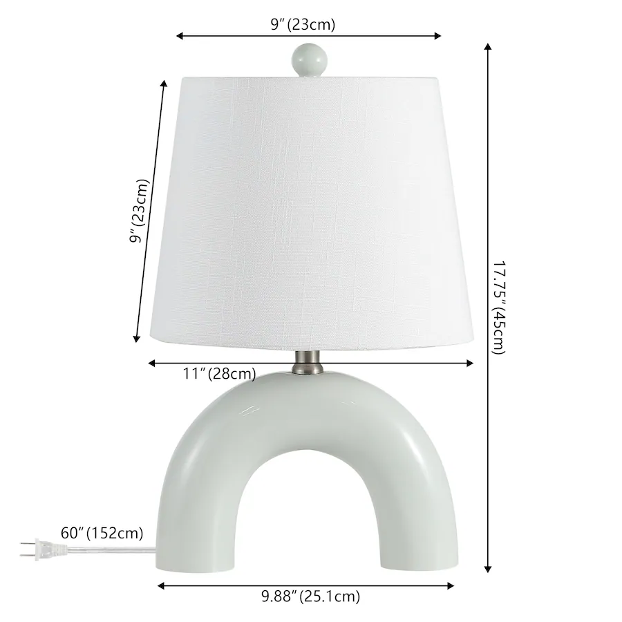 Led Set Design Jonathan Y Zadie 17.8 in. Scandinavian Minimalist Ceramic Arch LED ...