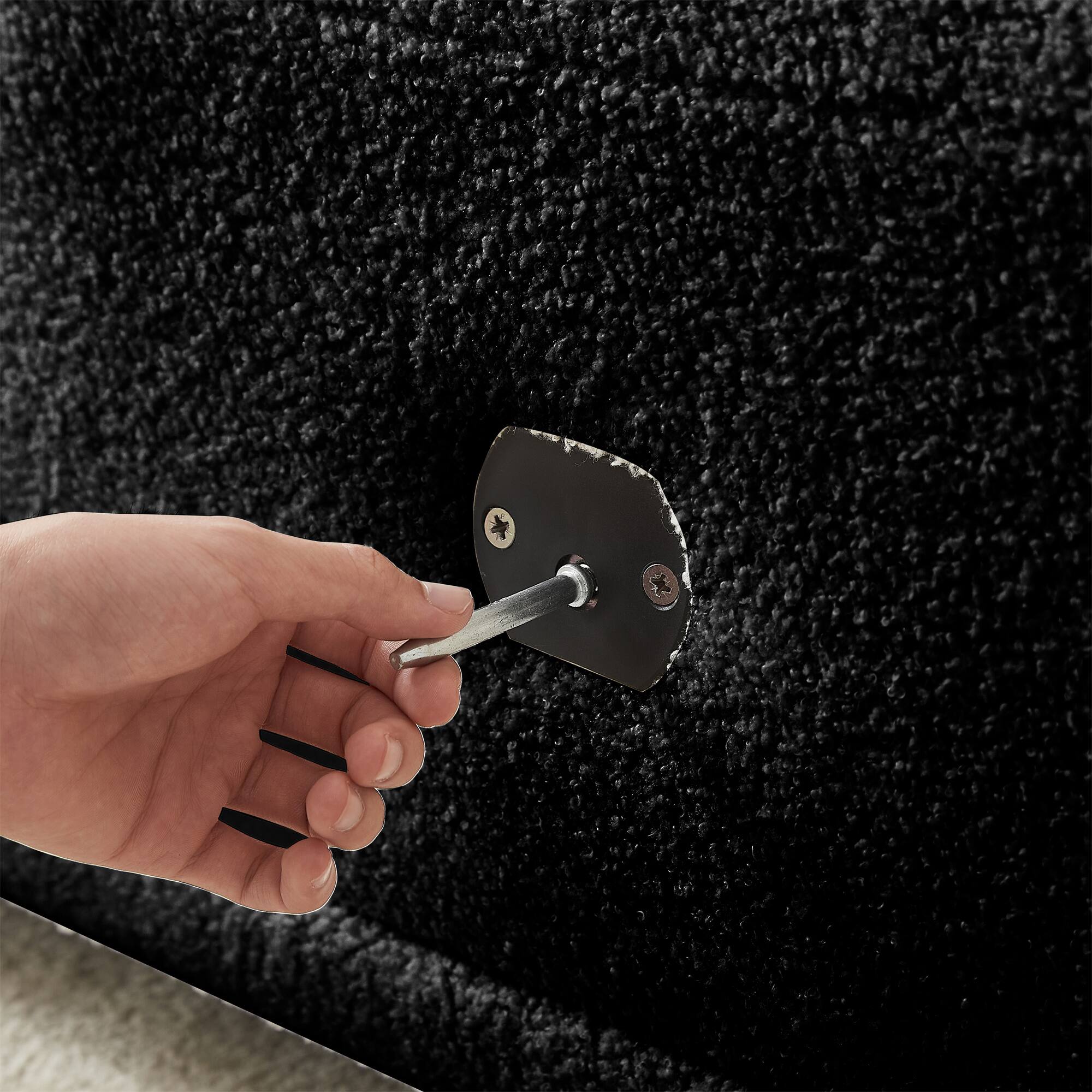 Alt View 1. Electra Tech Xpress - Sectional Sofa Couch,Convertible U Shaped Sectional for Living Room,Modular L Shaped Couch with Removable Ottoman - Black.